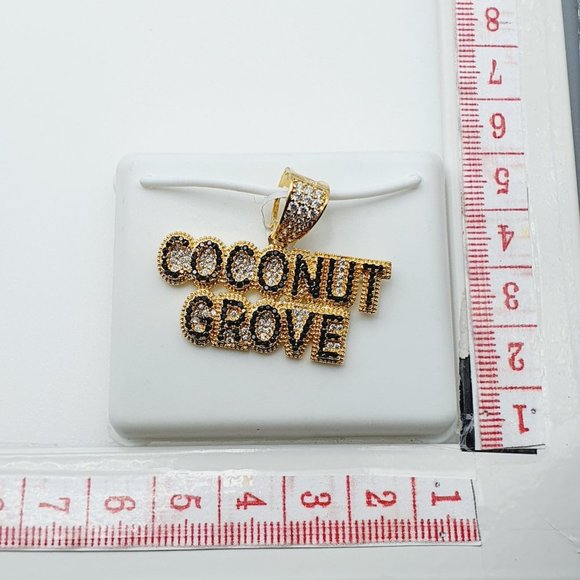 14K Gold Plated Cubic Zircon Pendant, INUS1BR248 - Picture 9 of 9